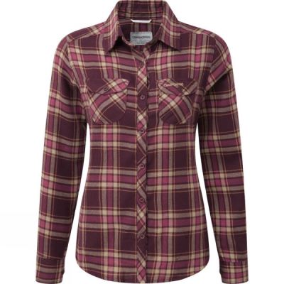 Camisa Craghoppers Valemont Mujer - Rojas Oscuro - Chile LPK472310